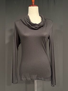 H&M Women’s Black Cowl Neck Long Sleeve Shirt